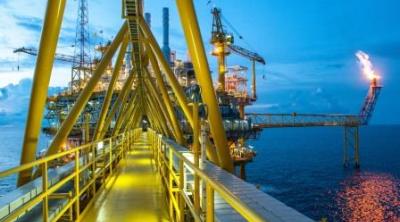 Yellow oil rig