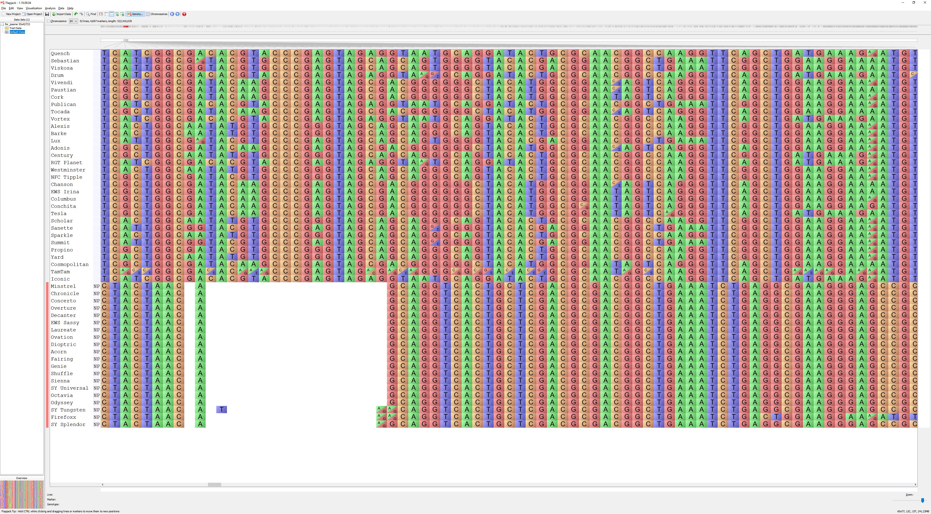 SNPs from 50K SNP chip 