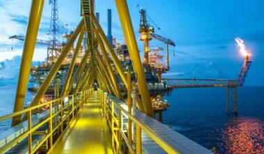Yellow oil rig