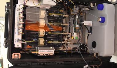Close up of innovative monitoring equipment