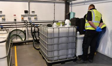 Monitoring treated sewage outflow at sewage treatment plant